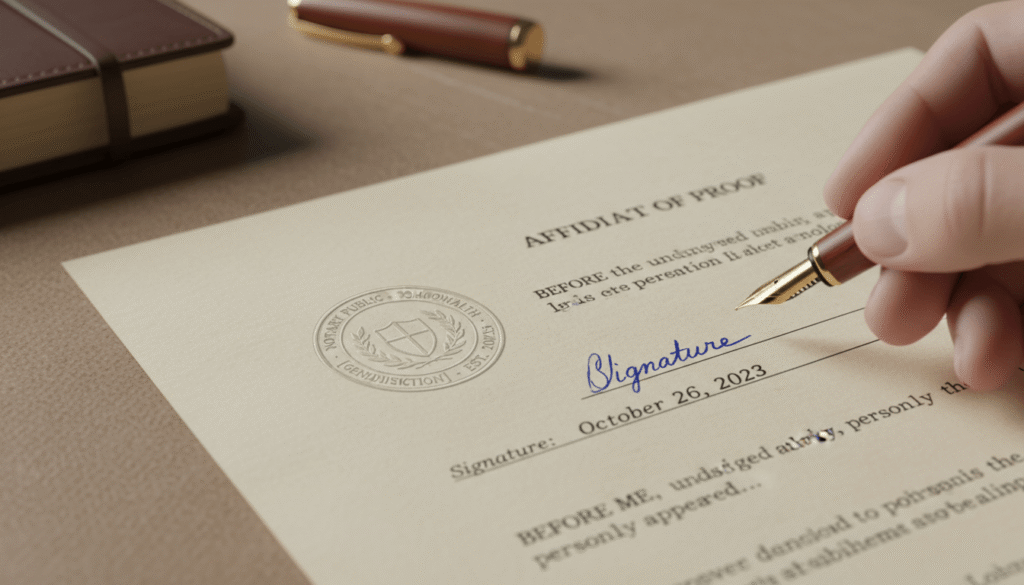 Notarized translation of marriage certificate for official submission