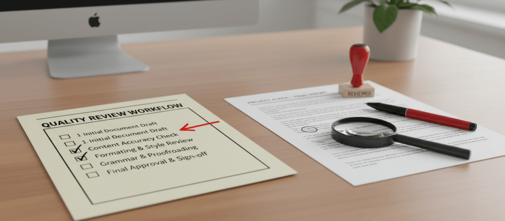 Translation and interpreting service with quality checks and secure handling