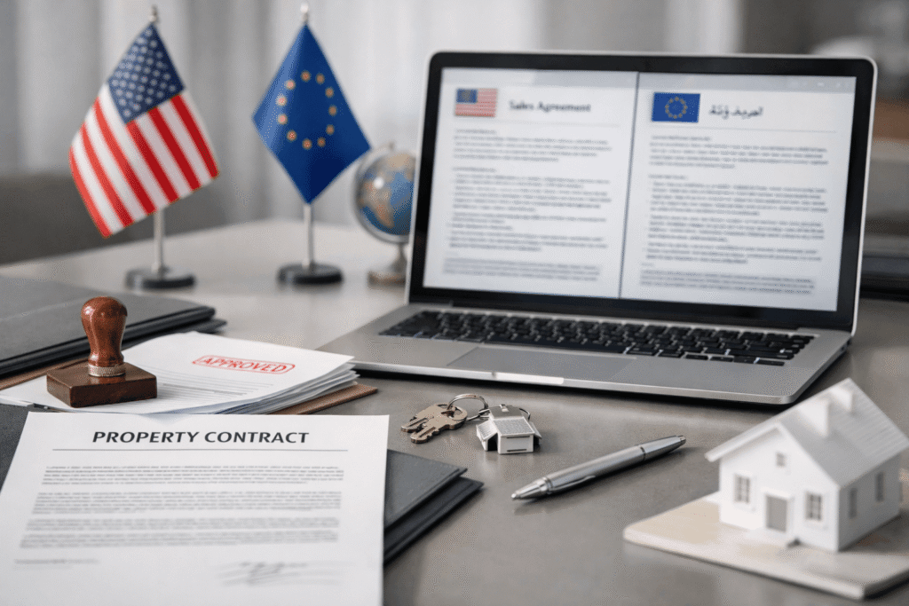 Certified translation for real estate documents used in a property closing