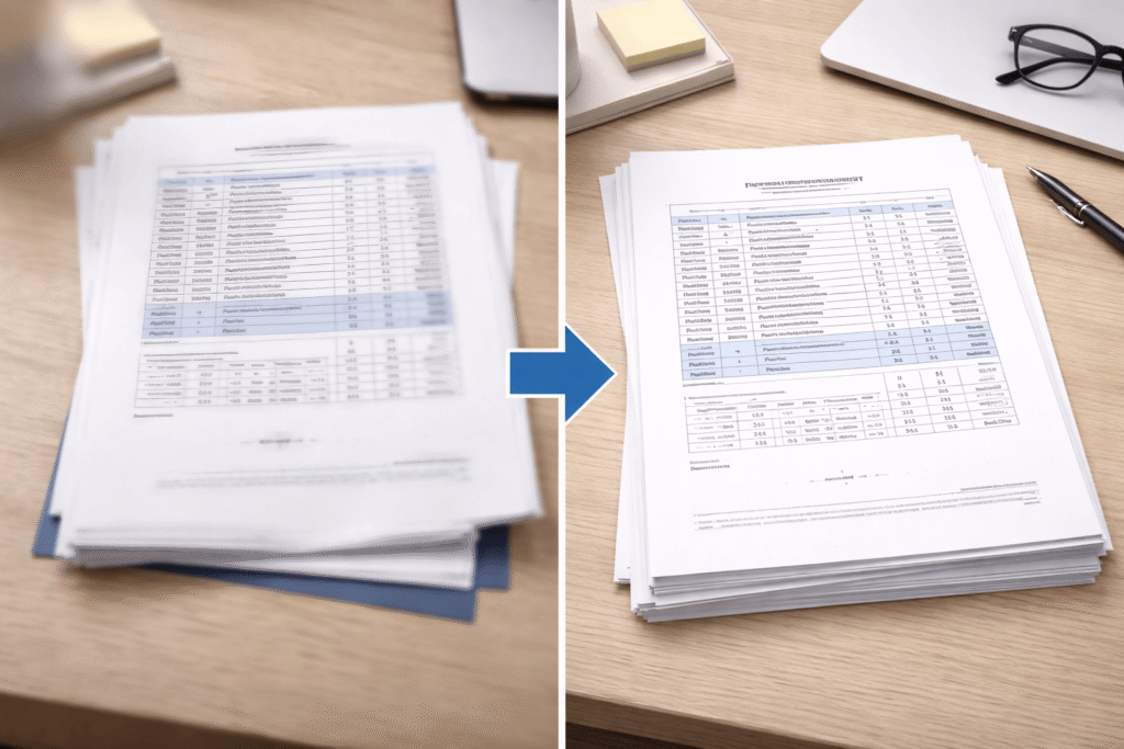 Clear scan versus poor scan for academic transcript translation submission