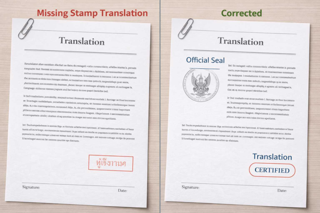 Common DACA translation mistakes such as missing stamp or back page text