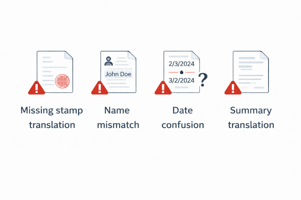 Common USCIS translation mistakes that cause delays