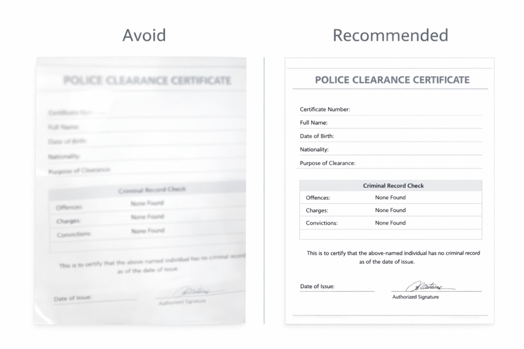 Common mistakes when translating a criminal record check