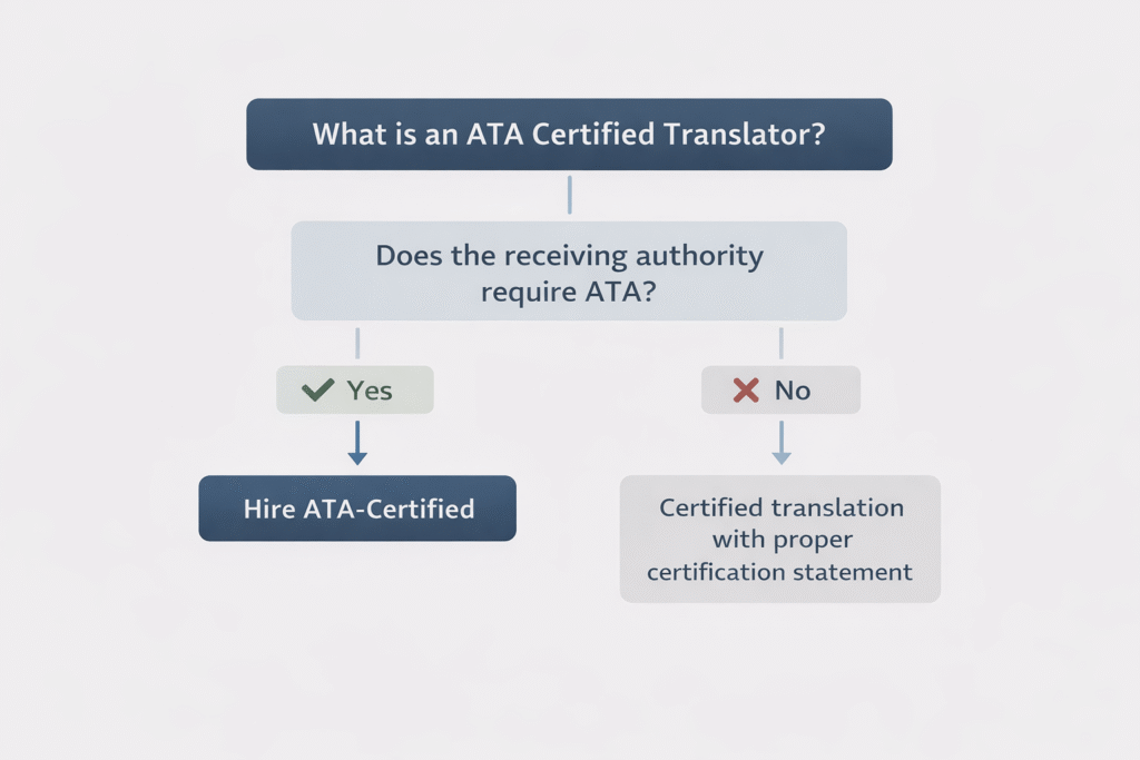 Do I need an ATA certified translator decision guide