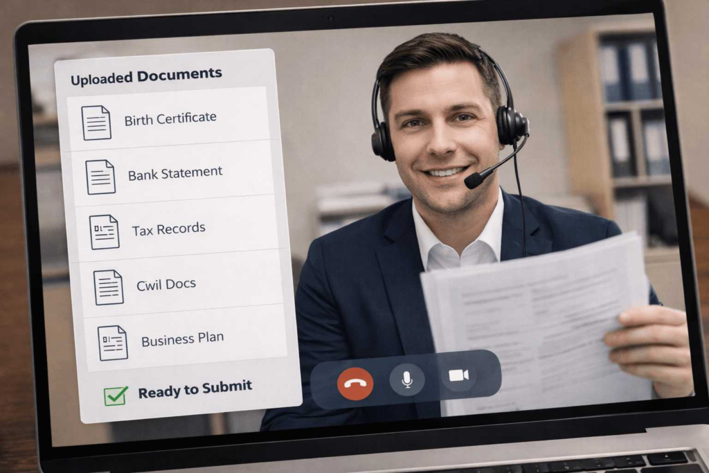 Professional translation support for EB 5 investor visa documents and secure file upload