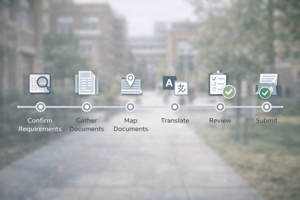 Step by step process for getting certified translation for college admission