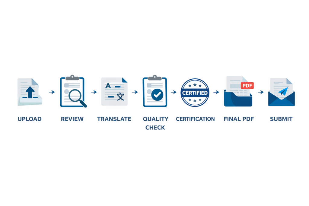 Step by step process to translate financial documents for immigration applications