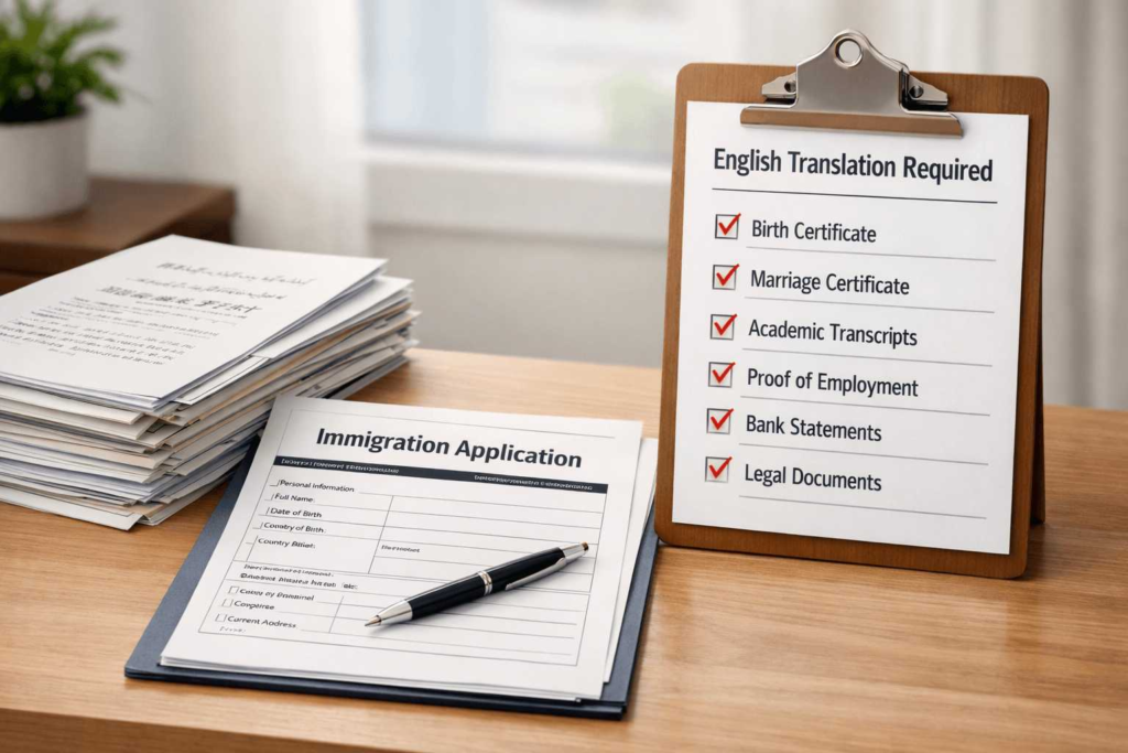 USCIS translation language requirements for foreign language documents
