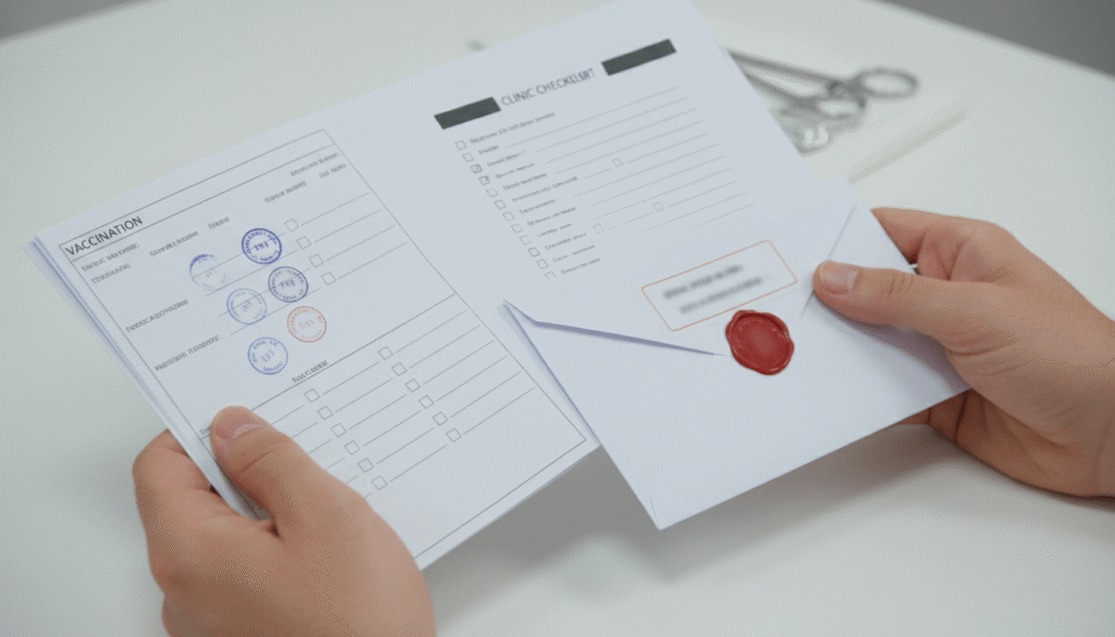 Vaccination record translation for immigration medical exam