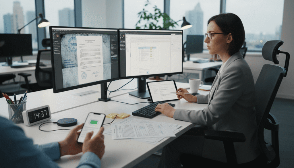Fast online workflow for urgent certified translation services